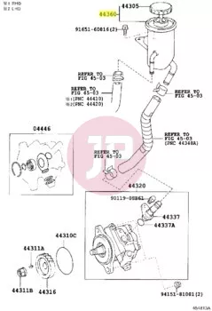 TOYOTA 44360-60101 - RESERVOIR ASSY, OIL