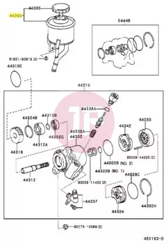 TOYOTA 44360-60220 - RESERVOIR ASSY, OIL
