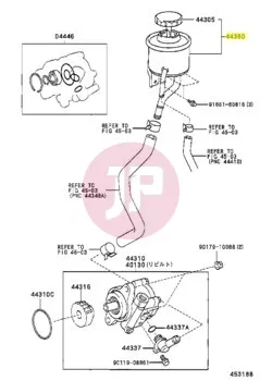 TOYOTA 44360-60220 - RESERVOIR ASSY, OIL