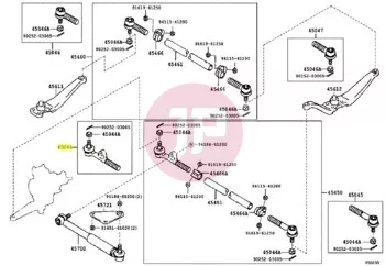 TOYOTA 45044-69115 - END SUB-ASSY, TIE ROD