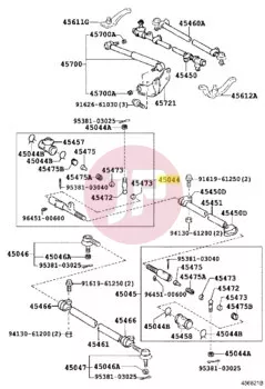 TOYOTA 45044-69145 - Tie Rod End, Outer Right