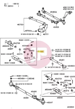 TOYOTA 45045-69065 - END SUB-ASSY, TIE ROD