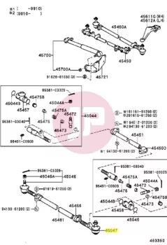 TOYOTA 45046-69135 - SPURSTANGENKOPF