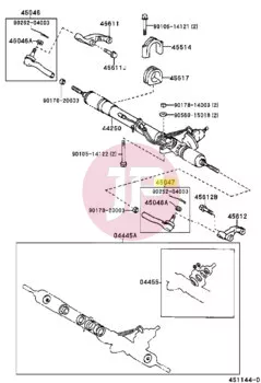 TOYOTA 45047-69100 - Tie Rod End