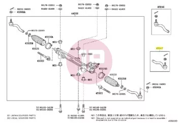 TOYOTA 45047-69146 - END SUB-ASSY, TIE ROD