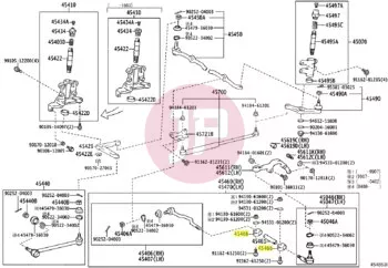 TOYOTA 45466-36020 - Kormánygömbfej bilincs