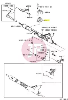 TOYOTA 45517-60010 - GROMMET, STEERING