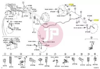 TOYOTA 47389-50020 - GASKET, FLEXIBL