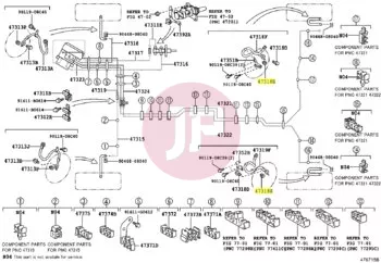 TOYOTA 47389-50020 - Féktömlő tömítés