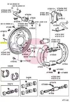 TOYOTA 47447-60010 - PIN