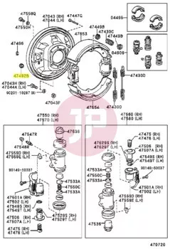 TOYOTA 47492-28010 - PLUG, SHOE ADJUSTING