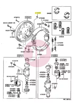 TOYOTA 47492-28010 - PLUG, SHOE ADJUSTING