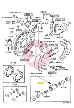 TOYOTA 47547-20030 - PLUG, BLEEDER