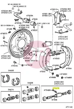 TOYOTA 47547-60020 - PLUG, BLEEDER