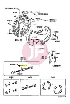 TOYOTA 47547-60020 - PLUG, BLEEDER