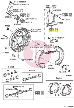 TOYOTA 47616-35030 - WIRE, PARKING B
