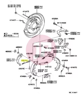 TOYOTA 47616-60020 - WIRE, PARKING B
