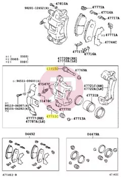 TOYOTA 47715-22010 - PIN, CYLINDER SLIDE