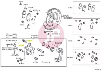 TOYOTA 47715-22010 - PIN, CYLINDER SLIDE