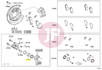 TOYOTA 47731-60020 - PISTON, DISC BRAKE