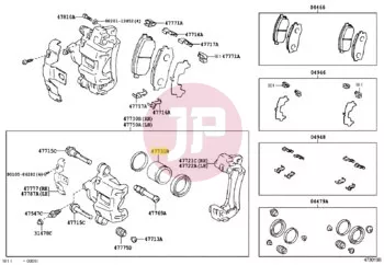 TOYOTA 47731-60020 - PISTON, DISC BRAKE