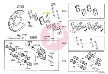 TOYOTA 47748-60061 - Brake Caliper Anti-Rattle Spring