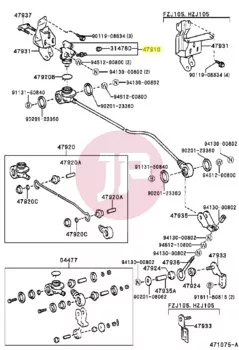 TOYOTA 47910-60120 - Terhelésérzékeny fékerőszabályzó