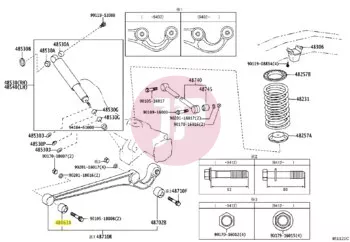 TOYOTA 48061-60030 - BUSH SUB-ASSY, LWR