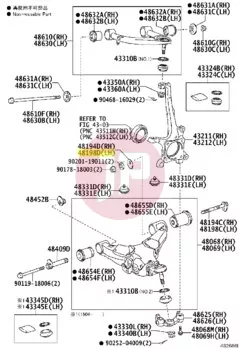 TOYOTA 48198-34010 - Excenteres lengőkar csavar alátét