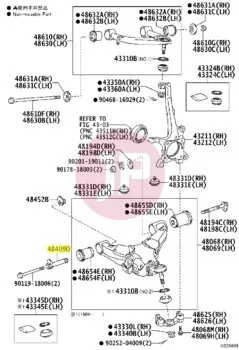 TOYOTA 48409-34041 - CAM SUB-ASSY, TOE