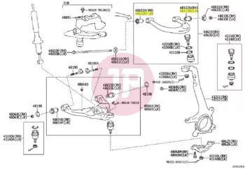 TOYOTA 48632-0K040 - Felső lengőkar szilent