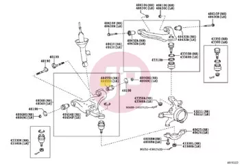 TOYOTA 48655-0K040 - BUSH, LWR ARM,