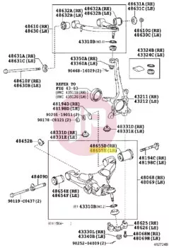 TOYOTA 48655-60040 - BUSH, LWR ARM, NO.2