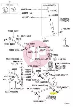 TOYOTA 48702-35070 - BUSH SUB-ASSY,