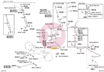 TOYOTA 48706-60040 - BUSH SUB-ASSY,