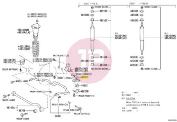 TOYOTA 48802-60120 - Link sub-assy,