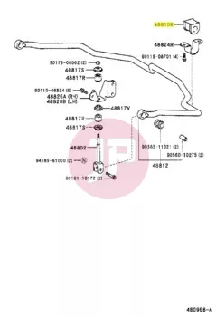 TOYOTA 48815-26020 - BUSH STABILIZER
