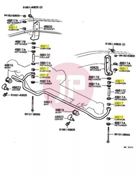 TOYOTA 48817-30010 - CUSHION, STABILIZER