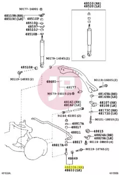 TOYOTA 48820-60032 - Első stabilizátor összekötő
