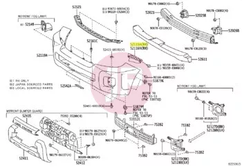 TOYOTA 52115-60141 - SUPPORT, FR BUMPER