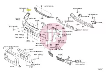 TOYOTA 52115-60141 - SUPPORT, FR BUMPER