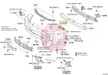 TOYOTA 52115-60141 - SUPPORT, FR BUMPER
