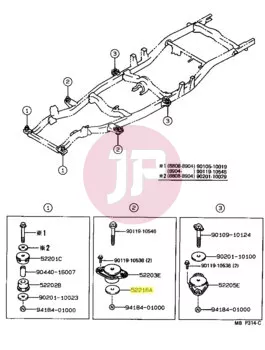 TOYOTA 52216-35010 - STOPPER, CAB
