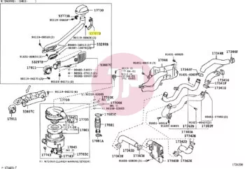 TOYOTA 53707-60020 - Snorkel tartókonzol