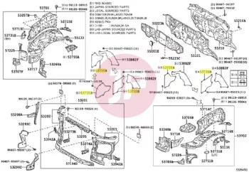 TOYOTA 53735-0K020 - SEAL, FR FENDER APRON