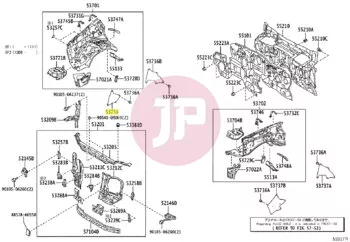 TOYOTA 53735-35150 - SEAL, FR FENDER APRON