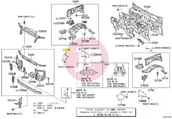 TOYOTA 53735-35150 - SEAL, FR FENDER APRON