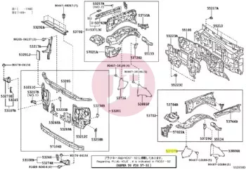 TOYOTA 53736-35150 - SEAL, FR FENDER APRON