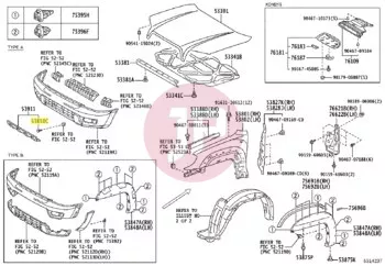 TOYOTA 53858-60050 - Wheel Opening Extension Bolt