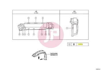 TOYOTA 53879-60010 - RETAINER, FR FENDER